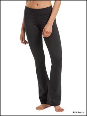 Organic Cotton Blend Bootcut Yoga Pants Mid Rise Slim Fit